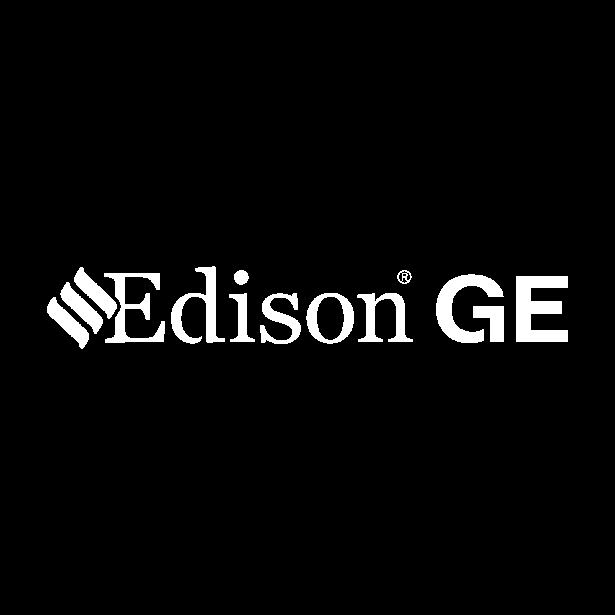 Edison GE White Logo Vector Logo